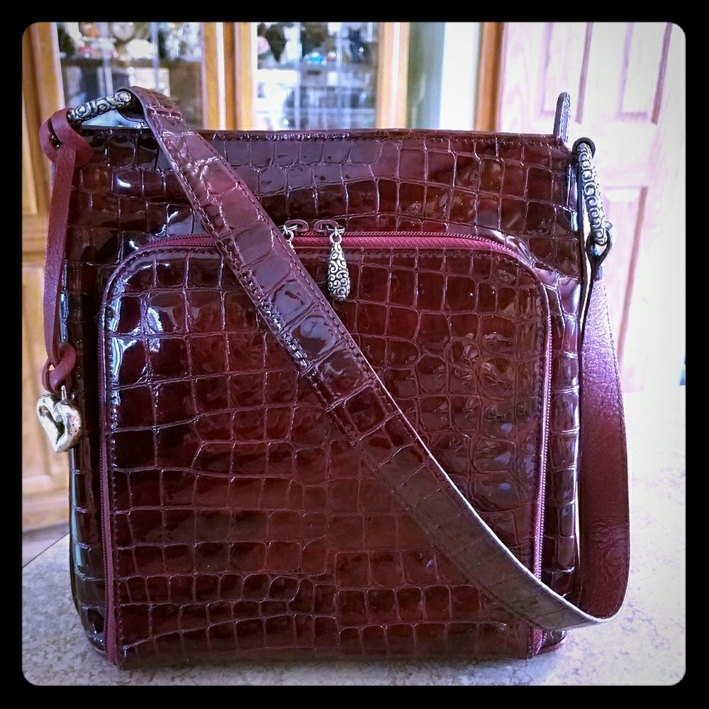 Brighton Red Leather Wallet shoulder bag